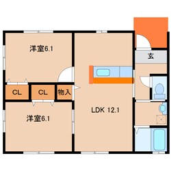 ファミール新栄Bの物件間取画像